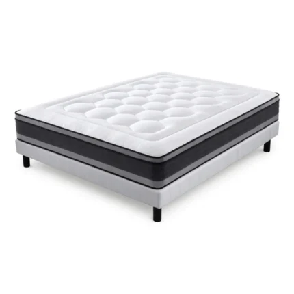 MATELAS 200X200 CM RESSORTS ENSACHÉS MÉMOIRE DE FORME ÉPAISSEUR 31 CM - BLANC