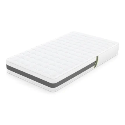 MATELAS 90X190 CM RESSORTS ENSACHÉS TISSU RAFRAÎCHISSANT ÉPAISSEUR 25 CM - BLANC