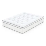 MATELAS 160X200 CM RESSORTS ENSACHÉS CAPITONNÉ ÉPAISSEUR 31 CM EN CHENILLE - BLANC