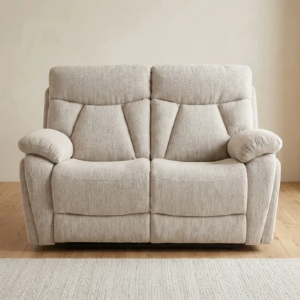 CANAPÉ 2 PLACES 2 RELAX ÉLECTRIQUES EN TISSU - BEIGE