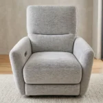 FAUTEUIL RELAX ÉLECTRIQUE EN TISSU - GRIS CLAIR