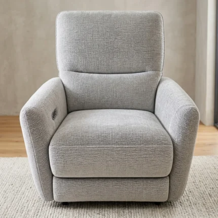 FAUTEUIL RELAX ÉLECTRIQUE EN TISSU - GRIS CLAIR