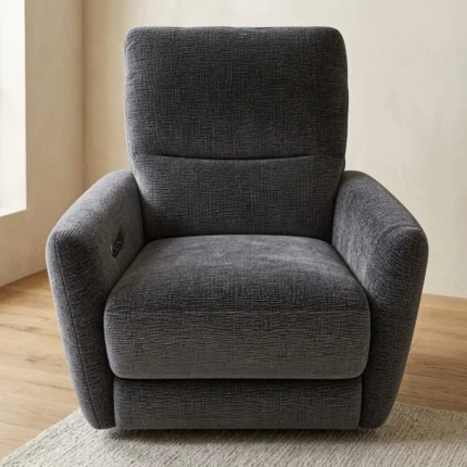 FAUTEUIL RELAX ÉLECTRIQUE EN TISSU - GRIS FONCÉ