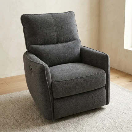 FAUTEUIL RELAX ÉLECTRIQUE EN TISSU - GRIS FONCÉ