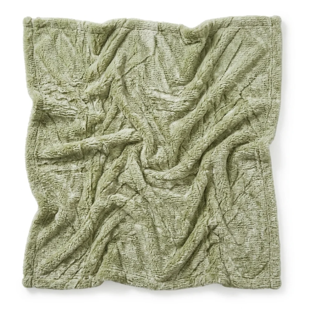 AI Generated Product Image PLAID JACQUARD 130 X 180 - 100% POLYESTER / MATCHA - CREME – Image 1