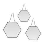 X3 MIROIR HEXAGONALE - ARGENTE