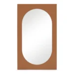 MIROIR OVALE CARAMEL BOIS 43X73X1 CM
