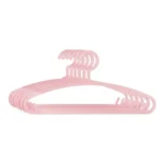LOT DE 6 CINTRES PLASTIQUE - ROSE