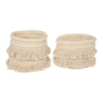 LOT DE 2 PANIERS COTON - BEIGE