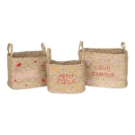 LOT DE 3 PANIERS - MULTICOLORE