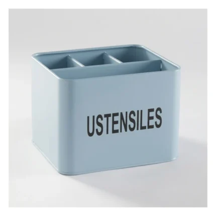POT À USTENSILES 4 COMPARTIMENTS - BLEU