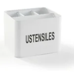 POT À USTENSILES 4 COMPARTIMENTS - BLANC