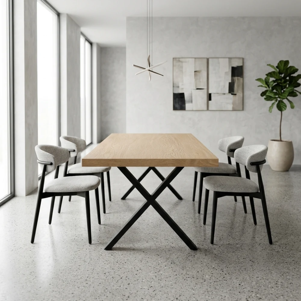 AI Generated Product Image TABLE RECTANGULAIRE 180 - INDUSTRIEL – Image 1