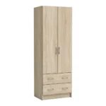LINGERIE 2 PORTES 2 TIROIRS - CHÊNE BROSSE