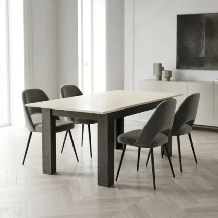 TABLE DE SEJOUR - CHENE ET NOIR