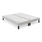 SOMMIER TAPISSIER À LATTES 2X100X200 CM CONFORT MEDIUM - BLANC