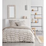 PARURE DE LIT 140X200 CM EN COTON 57 FILS - NOIR ET BLANC – Image 2