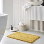 TAPIS DE BAIN 80X50 CM À MÈCHES EN POLYESTER - OCRE – Image 2