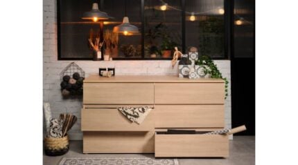 COMMODE 6 TIROIRS - CHENE