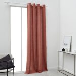 RIDEAU 140X240 CM EN COTON - TERRACOTTA – Image 2