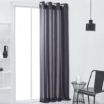 RIDEAU 140X240 CM EN POLYESTER - FUSAIN – Image 2