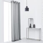 RIDEAU 140X240 CM EN POLYESTER - ACIER – Image 2