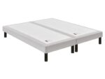 SOMMIER TAPISSIER À LATTES 2X100X200 CM CONFORT MEDIUM - BLANC – Image 2