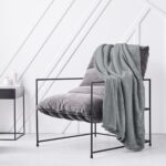 PLAID XL 150X200 CM MICROPLUSH - ACIER – Image 2