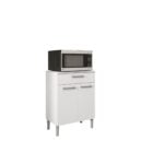 MEUBLE MICRO-ONDE 1 TIROIR + 2 PORTES - BLANC – Image 2