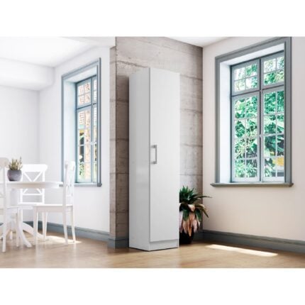ARMOIRE 1 PORTE MULTRIFONCTION - BLANC