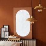 MIROIR OVALE CARAMEL BOIS 43X73X1 CM – Image 2