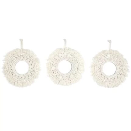 LOT DE 3 MIROIRS H28 CM - STYLE BOHO