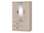 ARMOIRE 3 PORTES + 2 TIROIRS ET 1 MIROIR - CHENE – Image 2