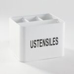 POT À USTENSILES 4 COMPARTIMENTS - BLANC – Image 2