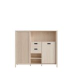 BAHUT 2 PORTES + 3 NICHES  ET 2 TIROIRS - CHENE – Image 2