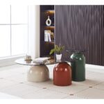 TABLES BASSES ( LOT DE 3 ) - VERT/BLANC /BORDEAAU – Image 2