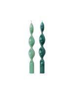 LOT DE 2 BOUGIES TORSADÉES H25 CM - NON PARFUMÉES – Image 2