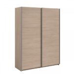 ARMOIRE 2 PORTES COULISSANTES 148 CM  - CHÊNE – Image 2