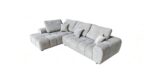 CANAPÉ D'ANGLE GAUCHE EN TISSU - GRIS – Image 2