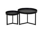 LOT DE 2 TABLES BASSES - NOIR – Image 2