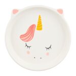 ASSIETTE 20 CM EN DOLOMITE MOTIF LICORNE – Image 2