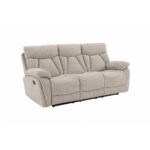CANAPÉ 3 PLACES 2 RELAX ÉLECTRIQUES EN TISSU - BEIGE – Image 2