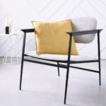 COUSSIN 45X45 CM EN COTON - OCRE – Image 2