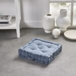 COUSSIN DE SOL 40X40X10 CM EN COTON - DENIM – Image 2