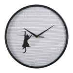 HORLOGE MURALE CHAT EN PLASTIQUE – Image 2