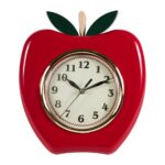 HORLOGE MURALE POMME EN PLASTIQUE – Image 2
