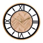 HORLOGE MURALE EN MÉTAL ET MDF – Image 2