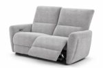 CANAPÉ 2 PLACES 2 RELAX ÉLECTRIQUES EN TISSU - GRIS CLAIR – Image 2