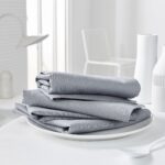 LOT DE 4 SERVIETTES DE TABLE 40X40 CM EN COTON – Image 2