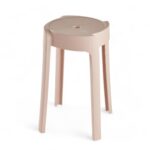 TABOURET EN PLASTIQUE - ROSE – Image 2